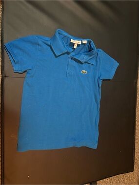 Lacoste Kids Royal Blue Short Sleeve Pique Polo